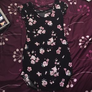 Floral black dress
